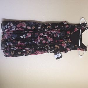Black floral dress